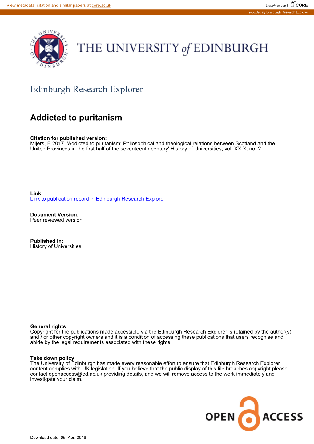 Edinburgh Research Explorer