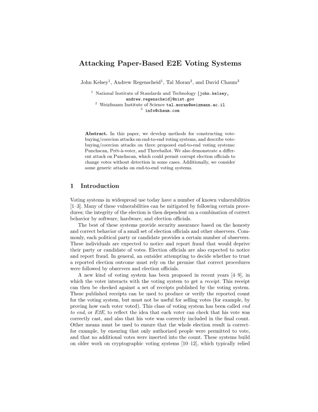 Attacking Paper-Based E2E Voting Systems