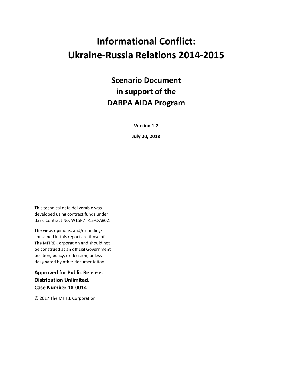 Ukraine-Russia Scenario Document