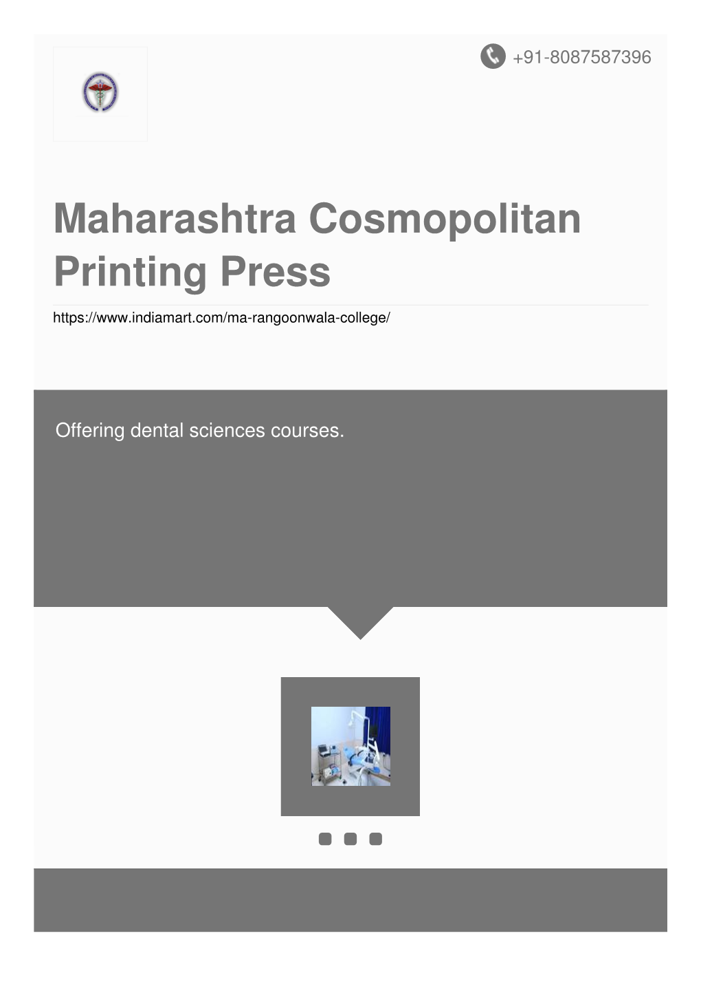 Maharashtra Cosmopolitan Printing Press