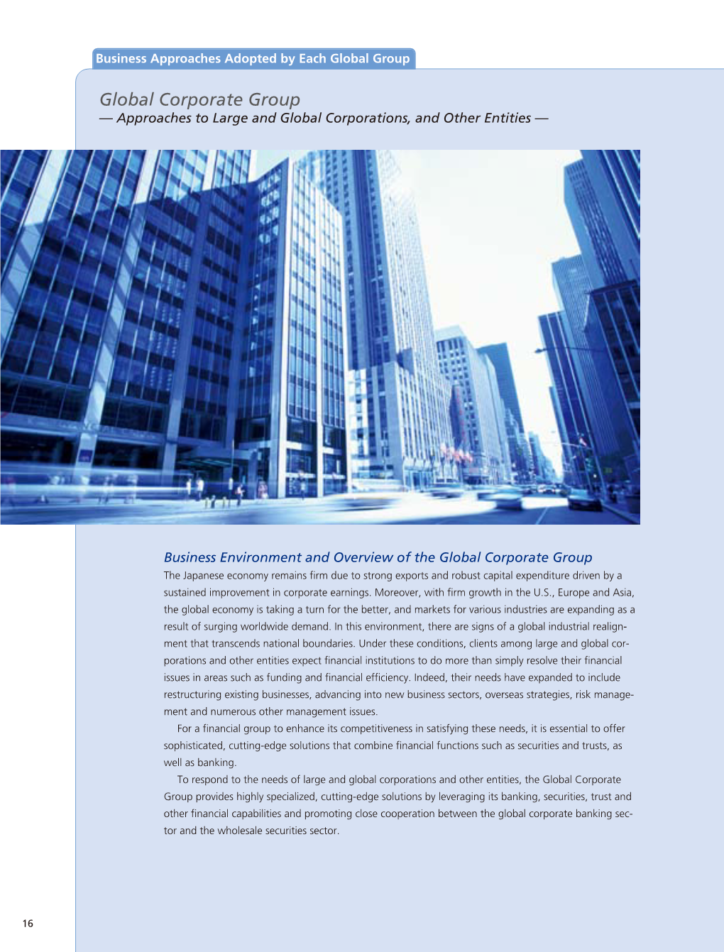Global Corporate Group — Approaches to Large and Global Corporations, and Other Entities —