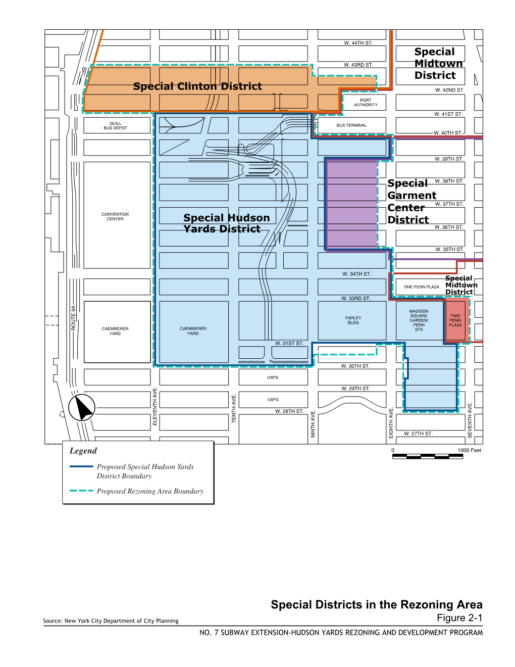 Special Districts in the Rezoning Area