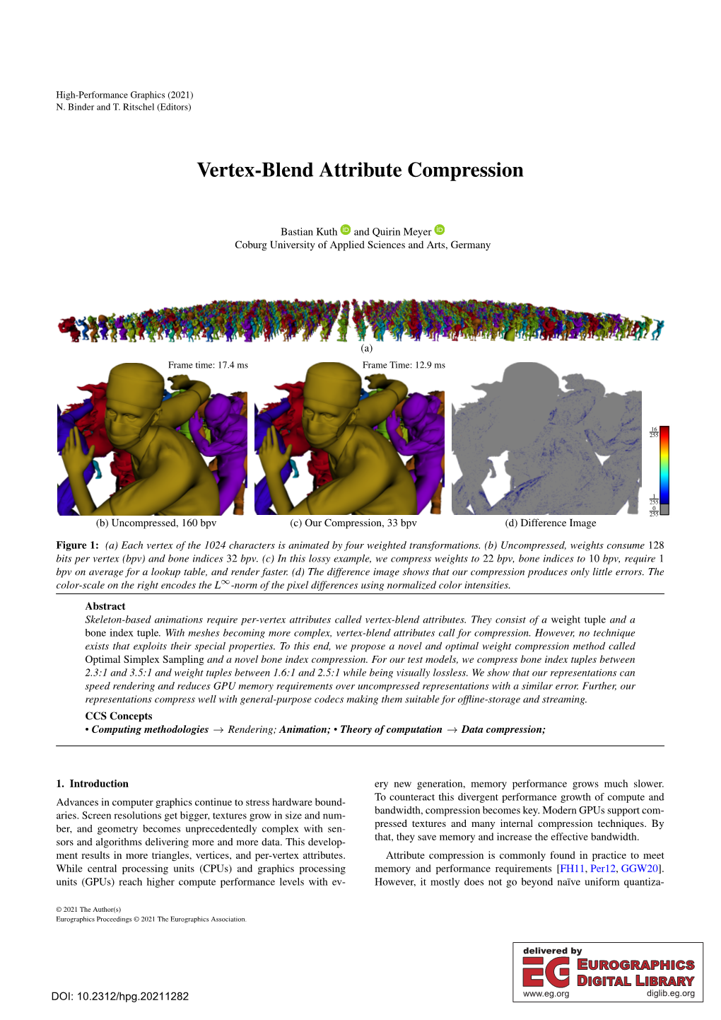 Vertex-Blend Attribute Compression