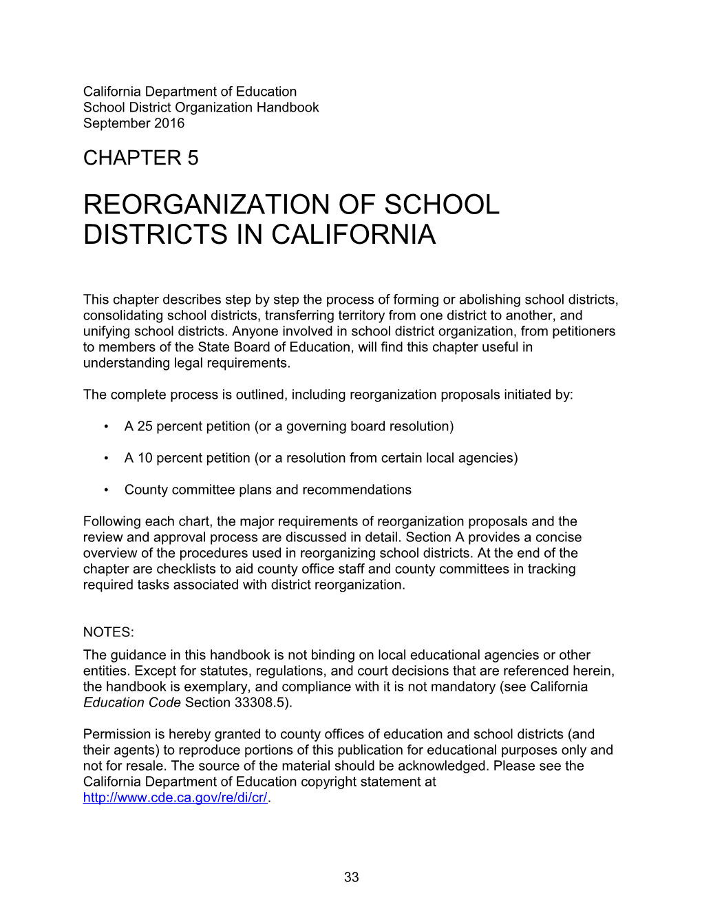 District Organization Manual Chapter 5 - District Organization (CA Dept of Education)