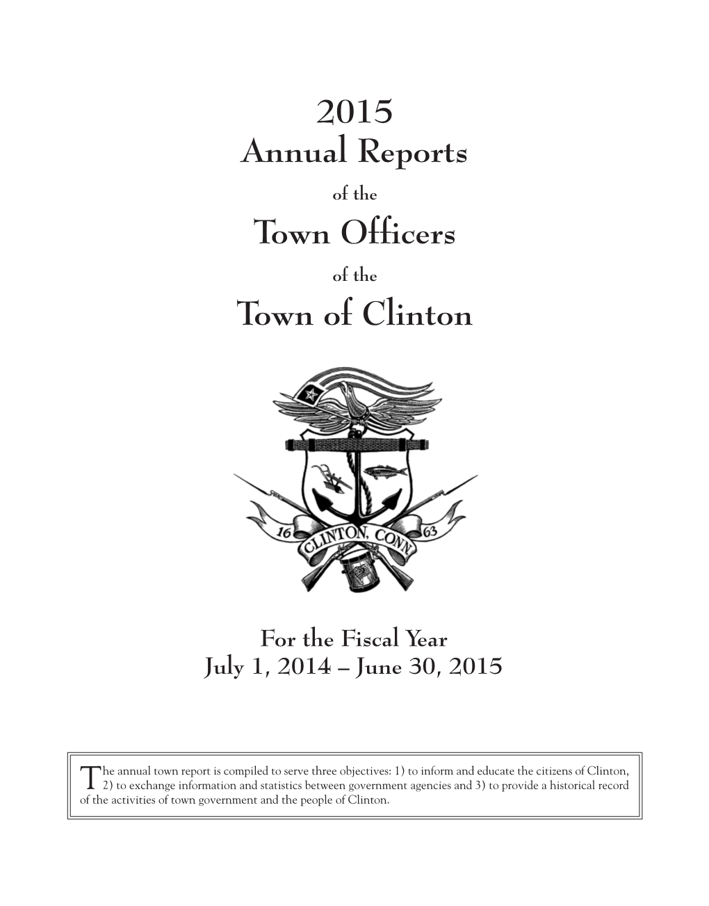 2015 Annual Reports Town Officers Town of Clinton