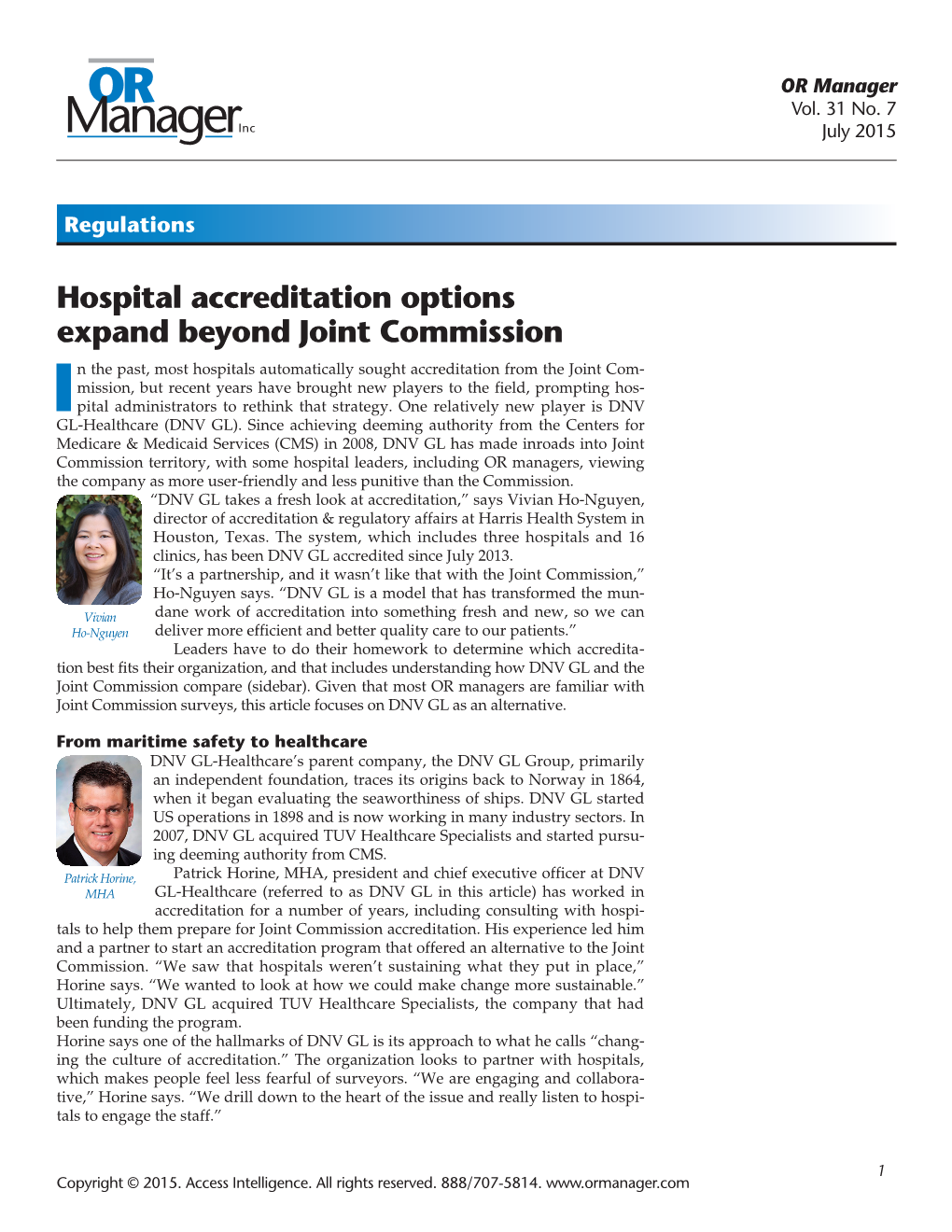 Hospital Accreditation Options Expand Beyond Joint Commission