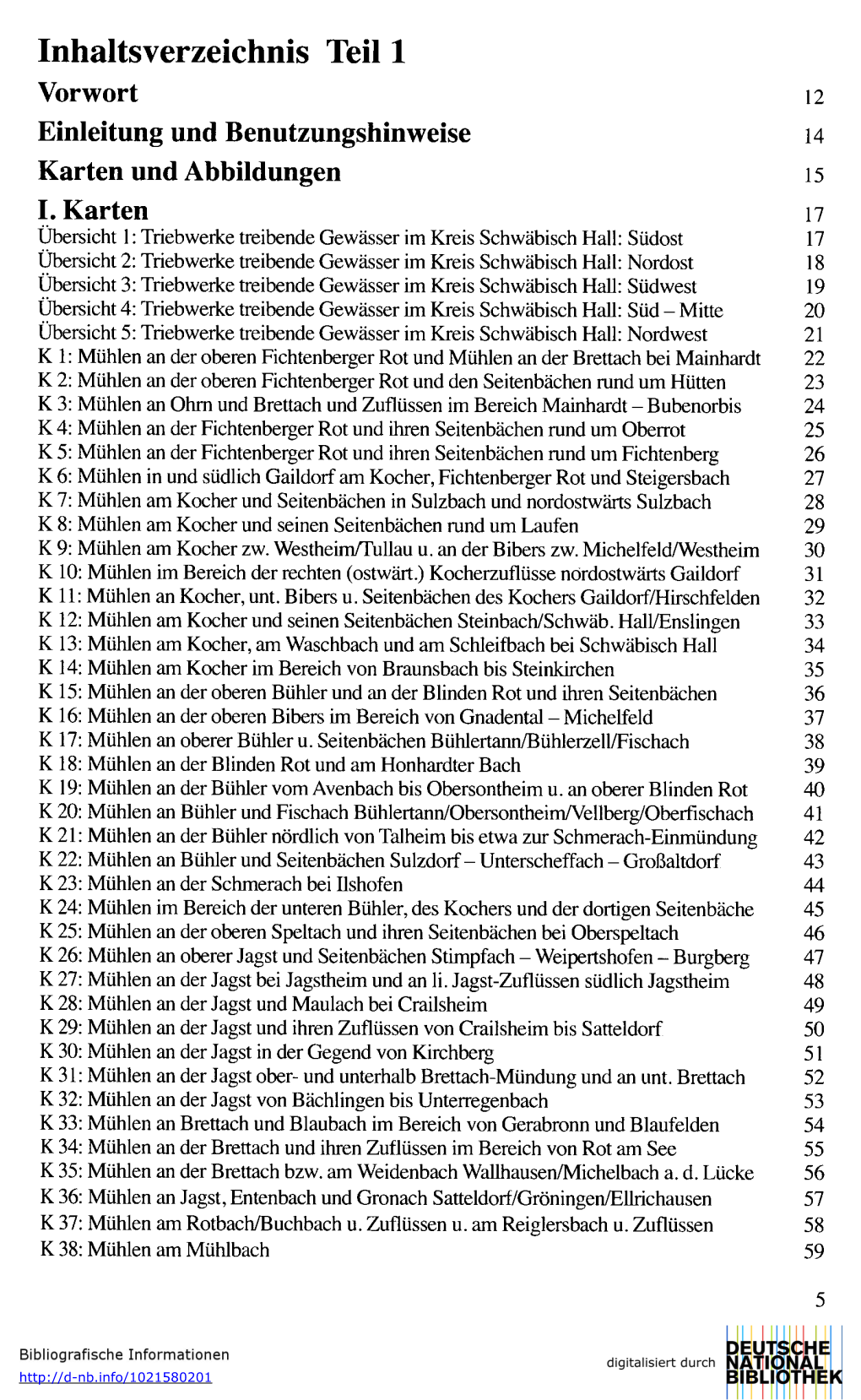 Inhaltsverzeichnis Teil 1 Vorwort 12 Einleitung Und Benutzungshinweise 14 Karten Und Abbildungen 15 I