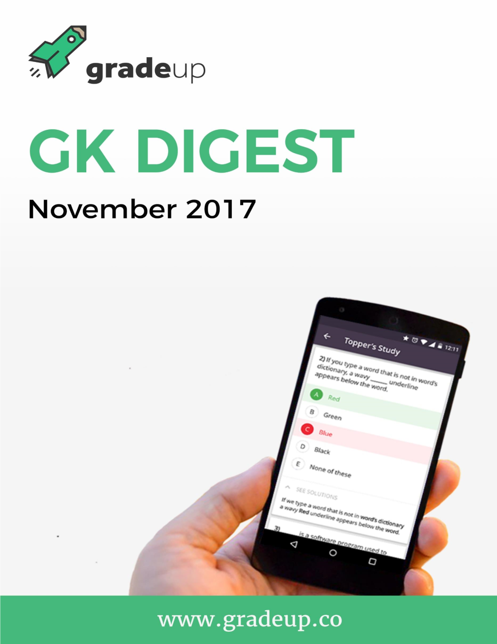 Monthly GK Digest Is a Complete Docket of Important News and Events That Occurred in a Month of November 2017