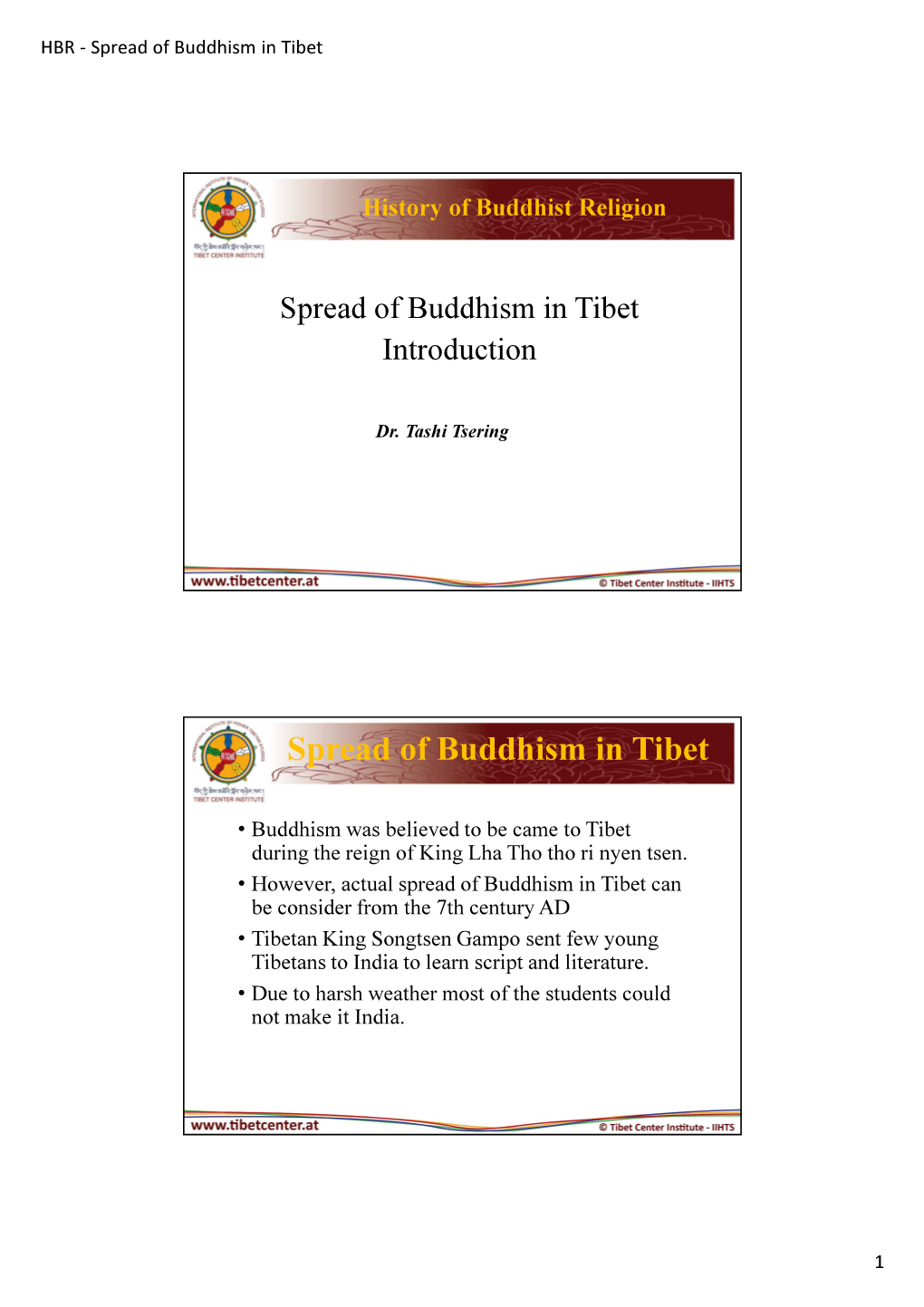Spread of Buddhism in Tibet