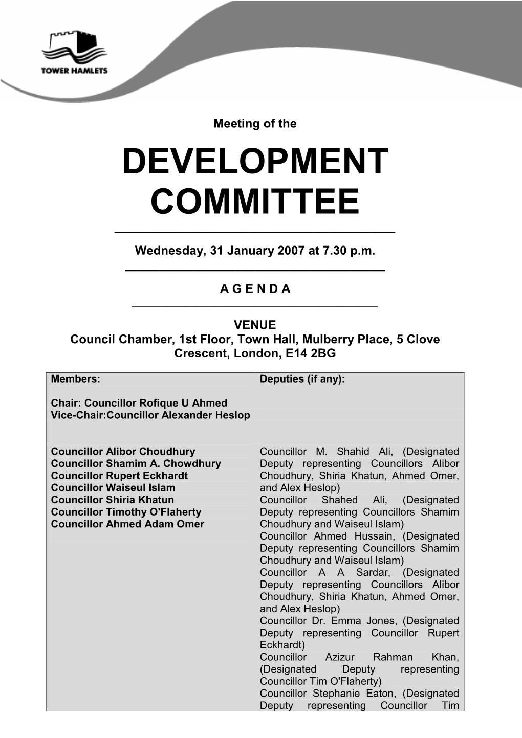 Development Committee ______