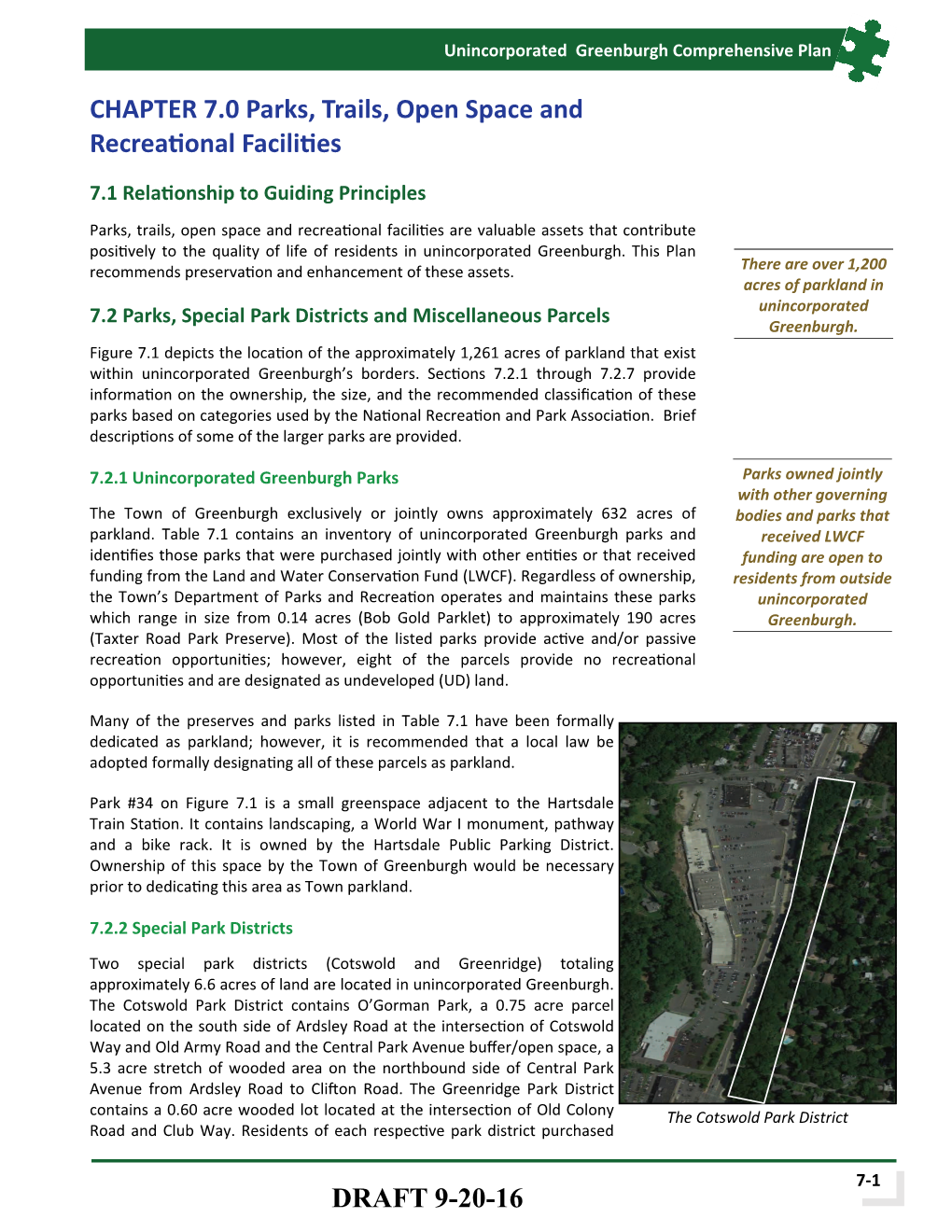 DRAFT 9-20-16 CHAPTER 7.0 Parks, Trails, Open Space and Recreaonal Facilies