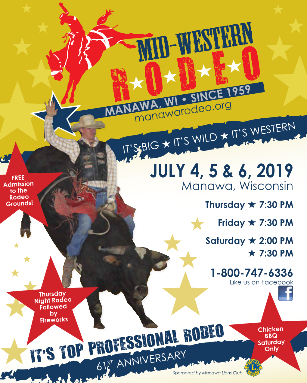 July 4, 5 & 6, 2019