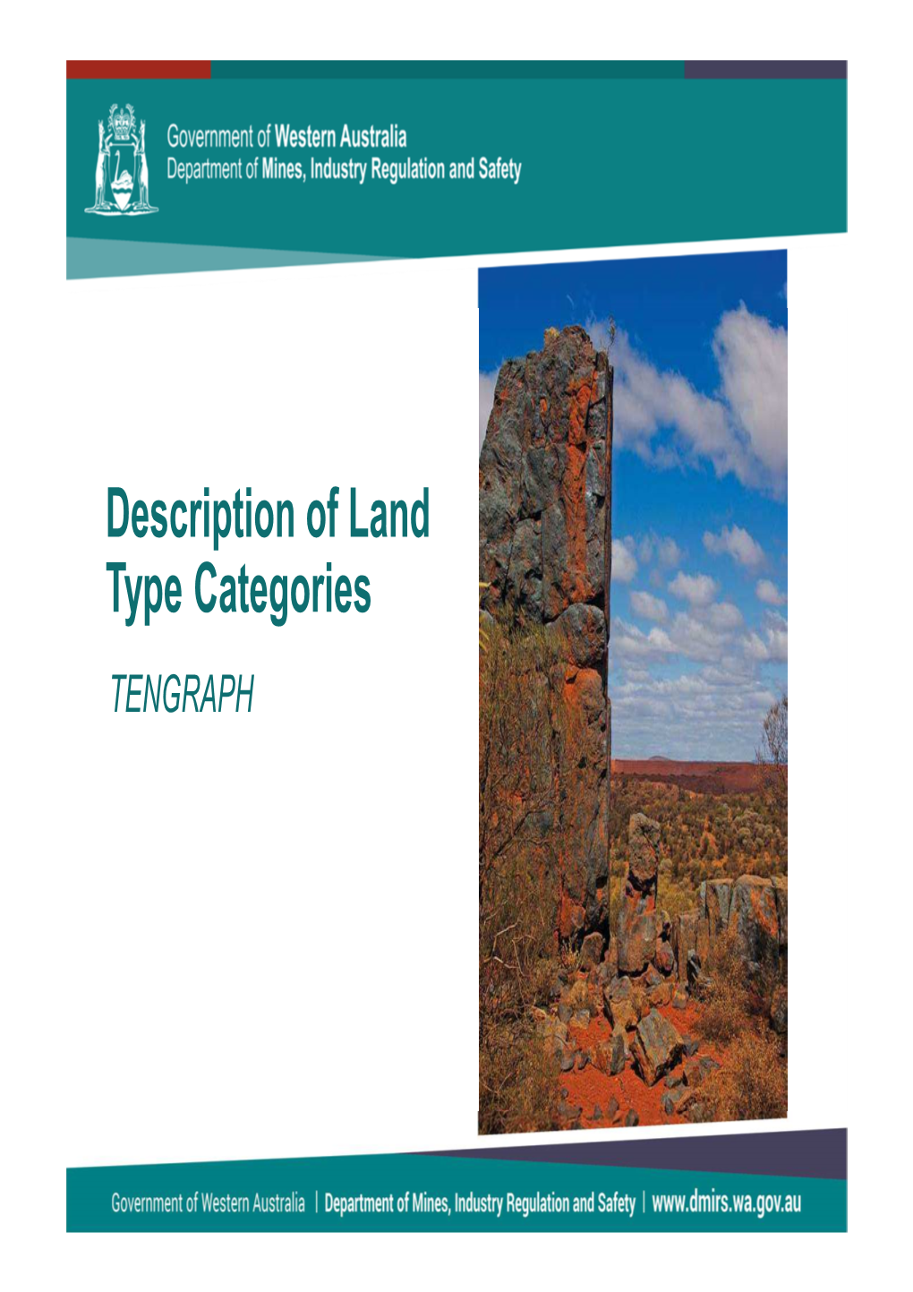 Description of Land Type Categories TENGRAPH Preamble