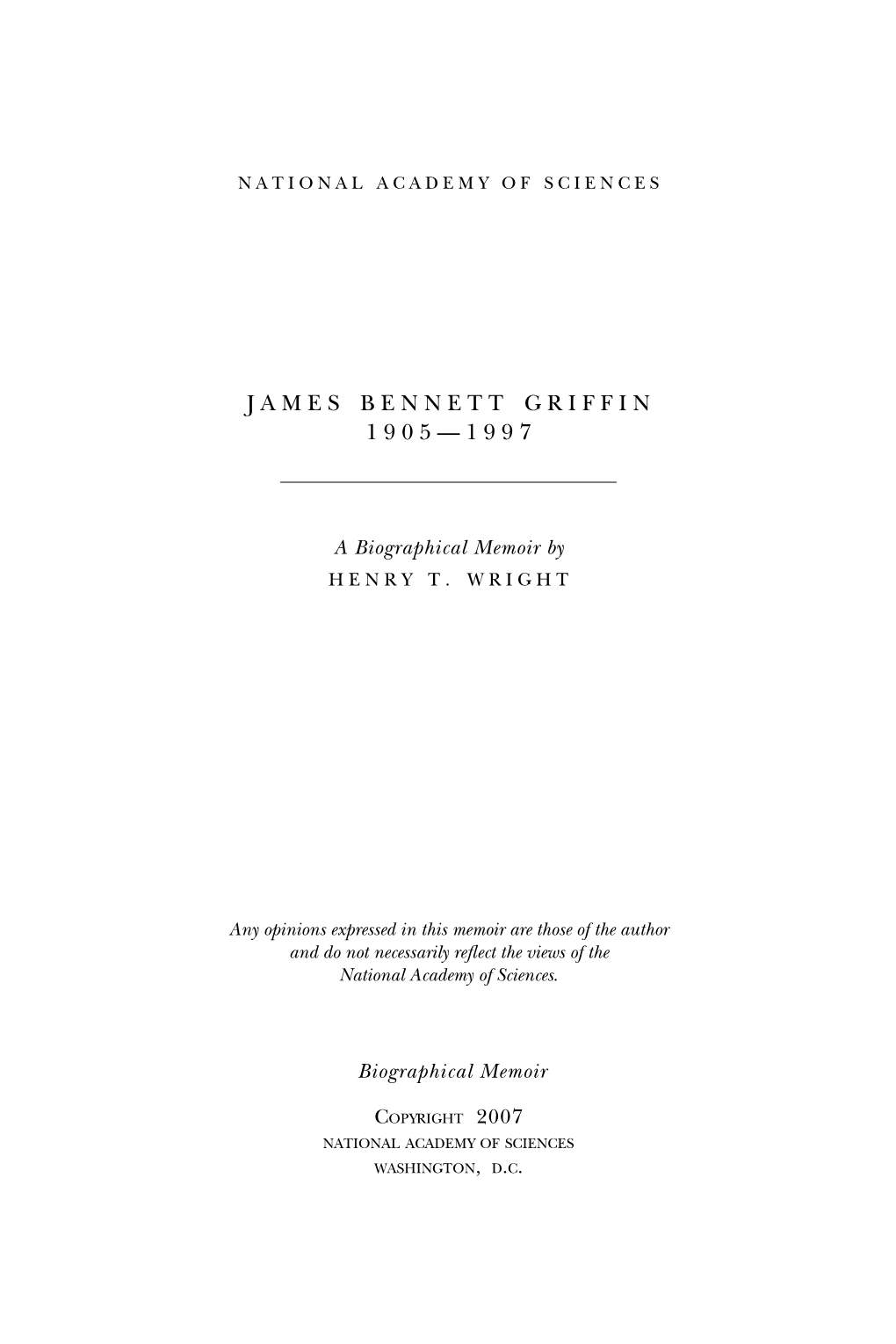 James Bennett Griffin 1905—1997