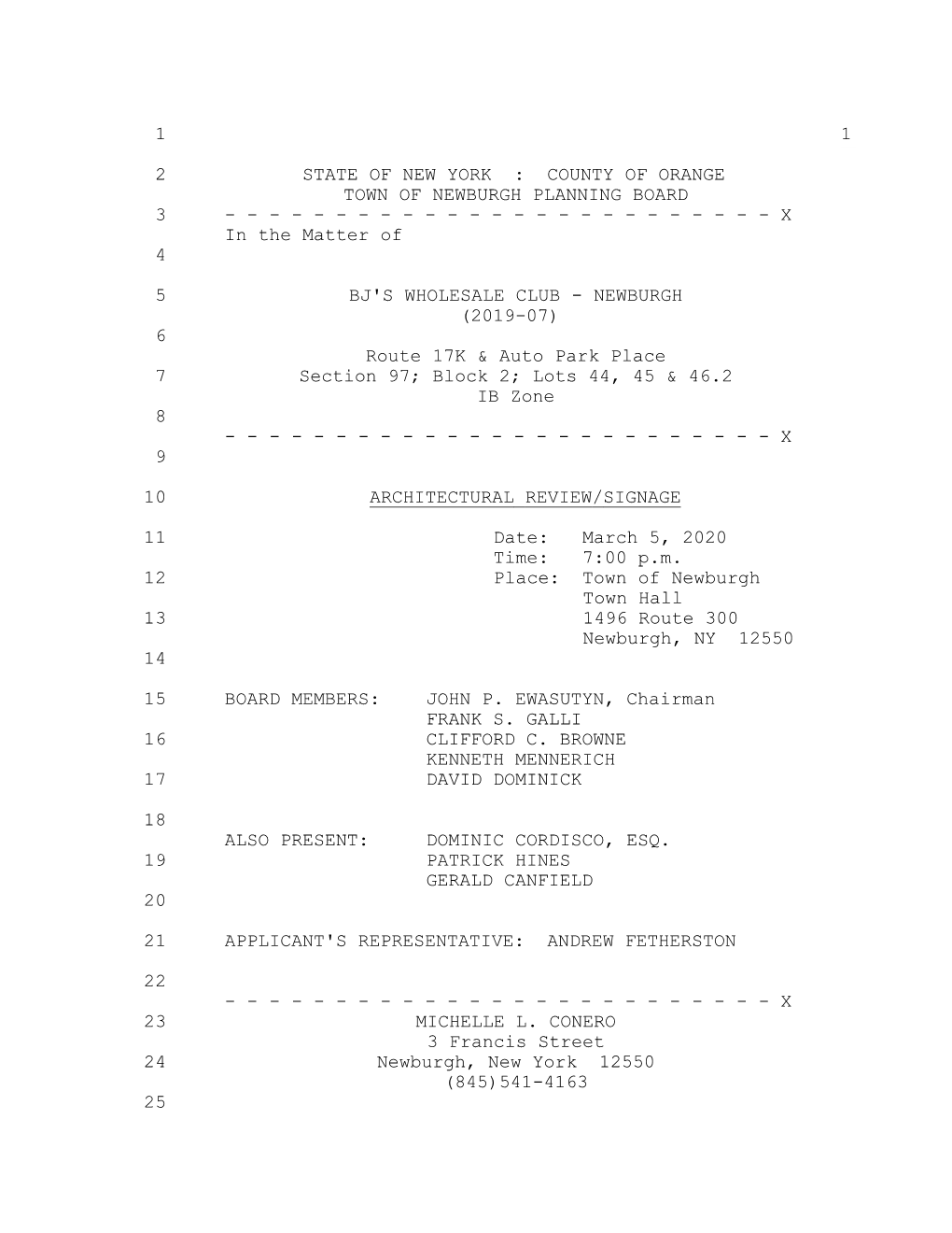 Planning Board, 03/05/2020, 7:00 PM Minutes