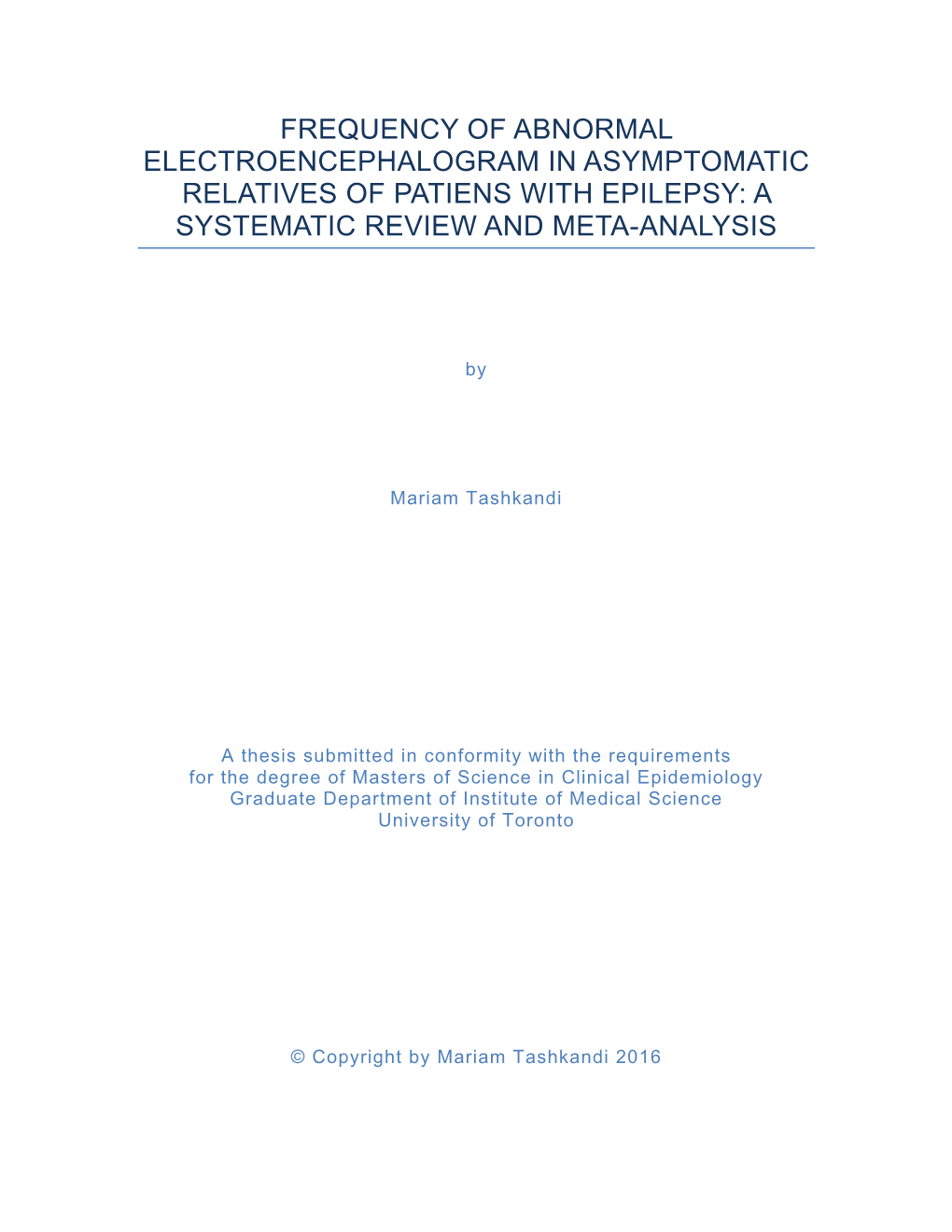 Frequency of Abnormal Electroencephalogram in Asymptomatic Relatives of Patiens with Epilepsy: a Systematic Review and Meta-Analysis