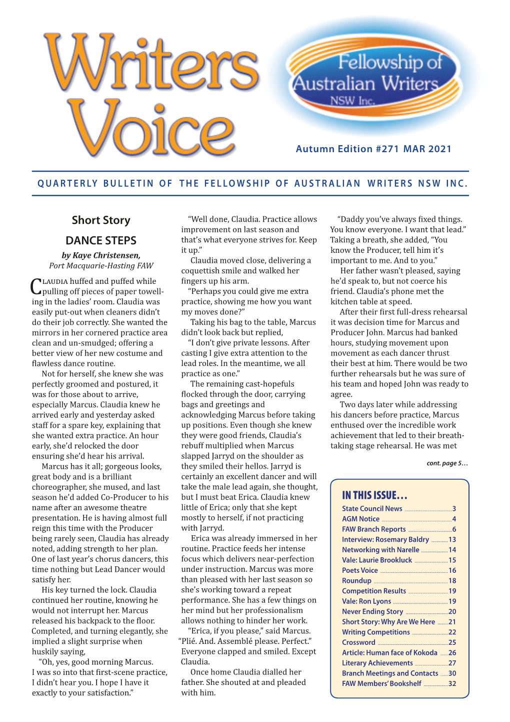 Writers Voice March 2020 Affinity