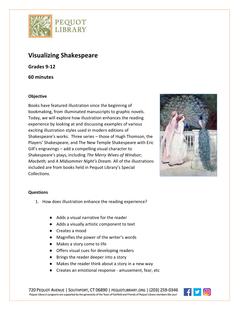 Visualizing Shakespeare Grades 9-12 60 Minutes