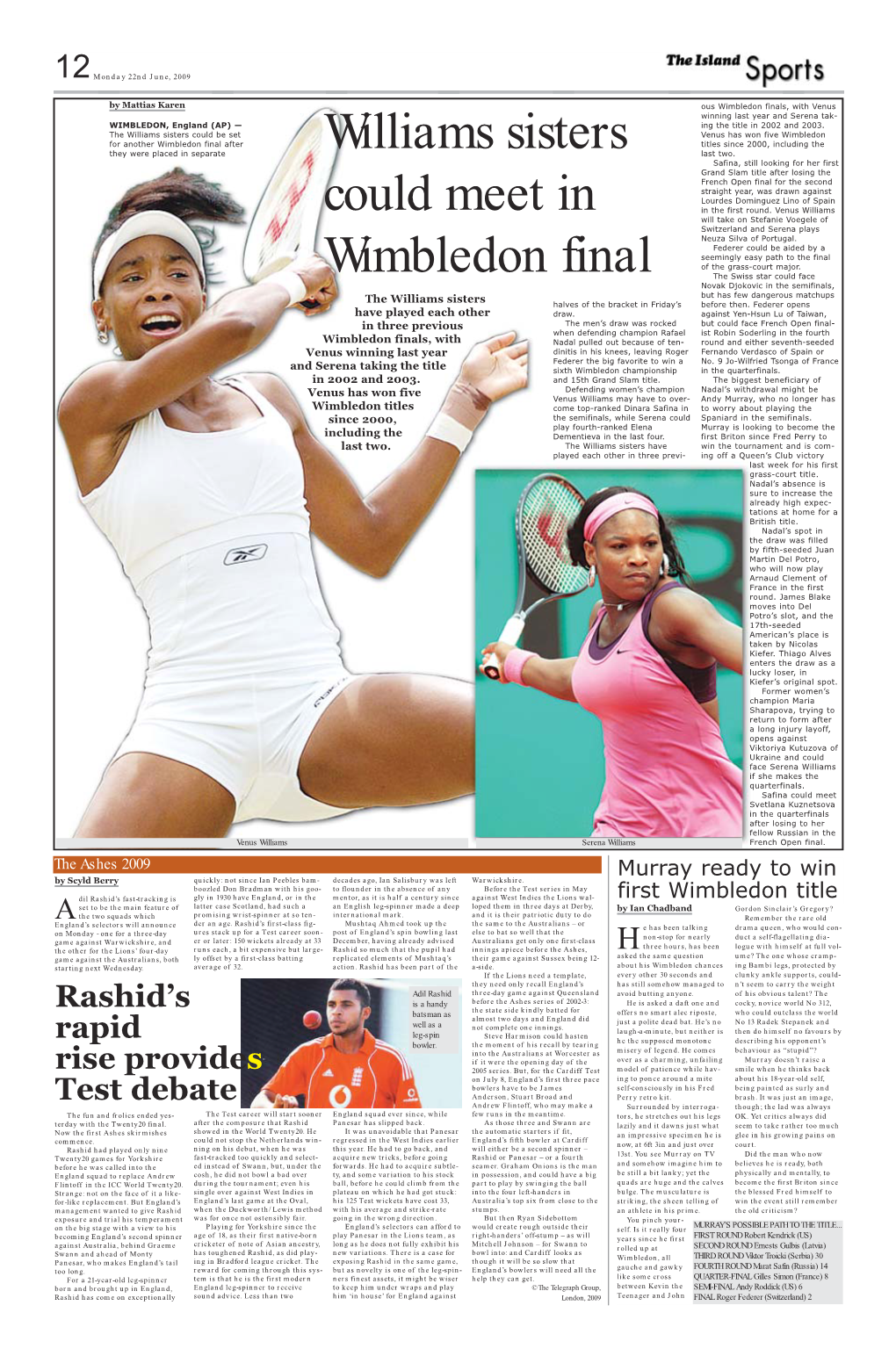 Williams Sisters Could Meet in Wimbledon Final