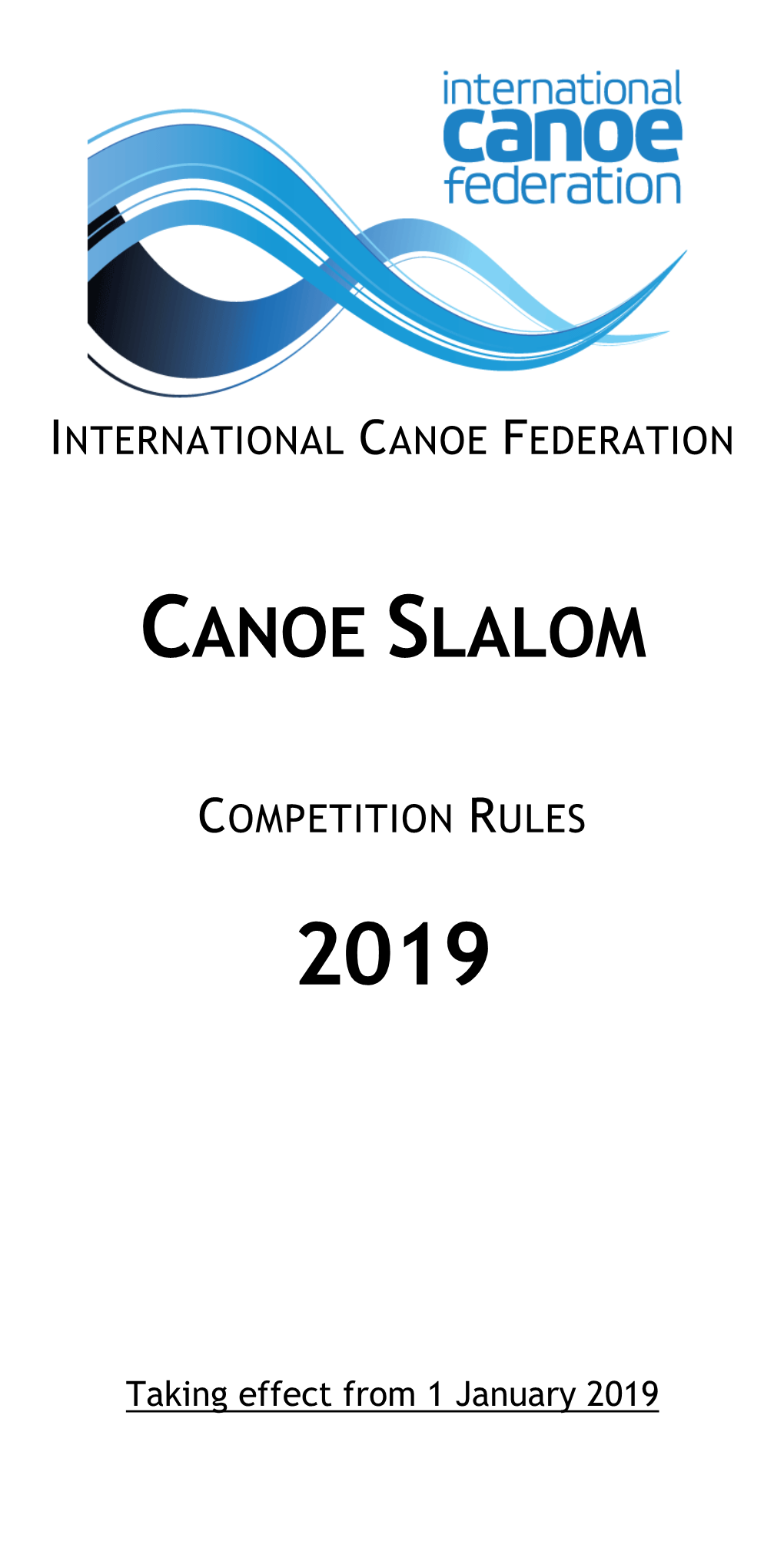 ICF Canoe Slalom Rules 2019