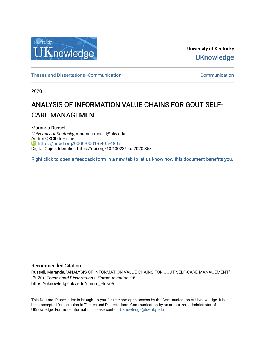 Analysis of Information Value Chains for Gout Self-Care Management