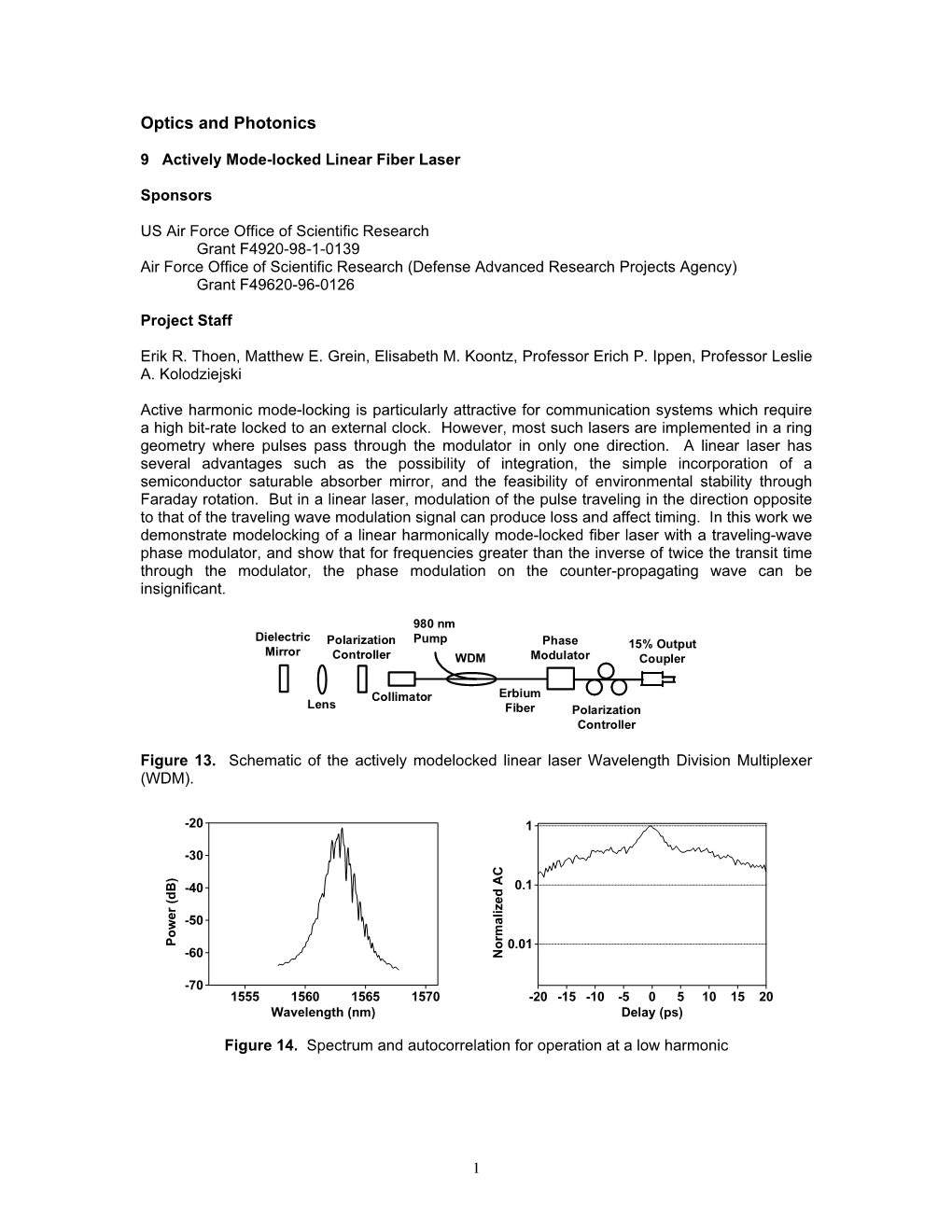 Optics and Photonics