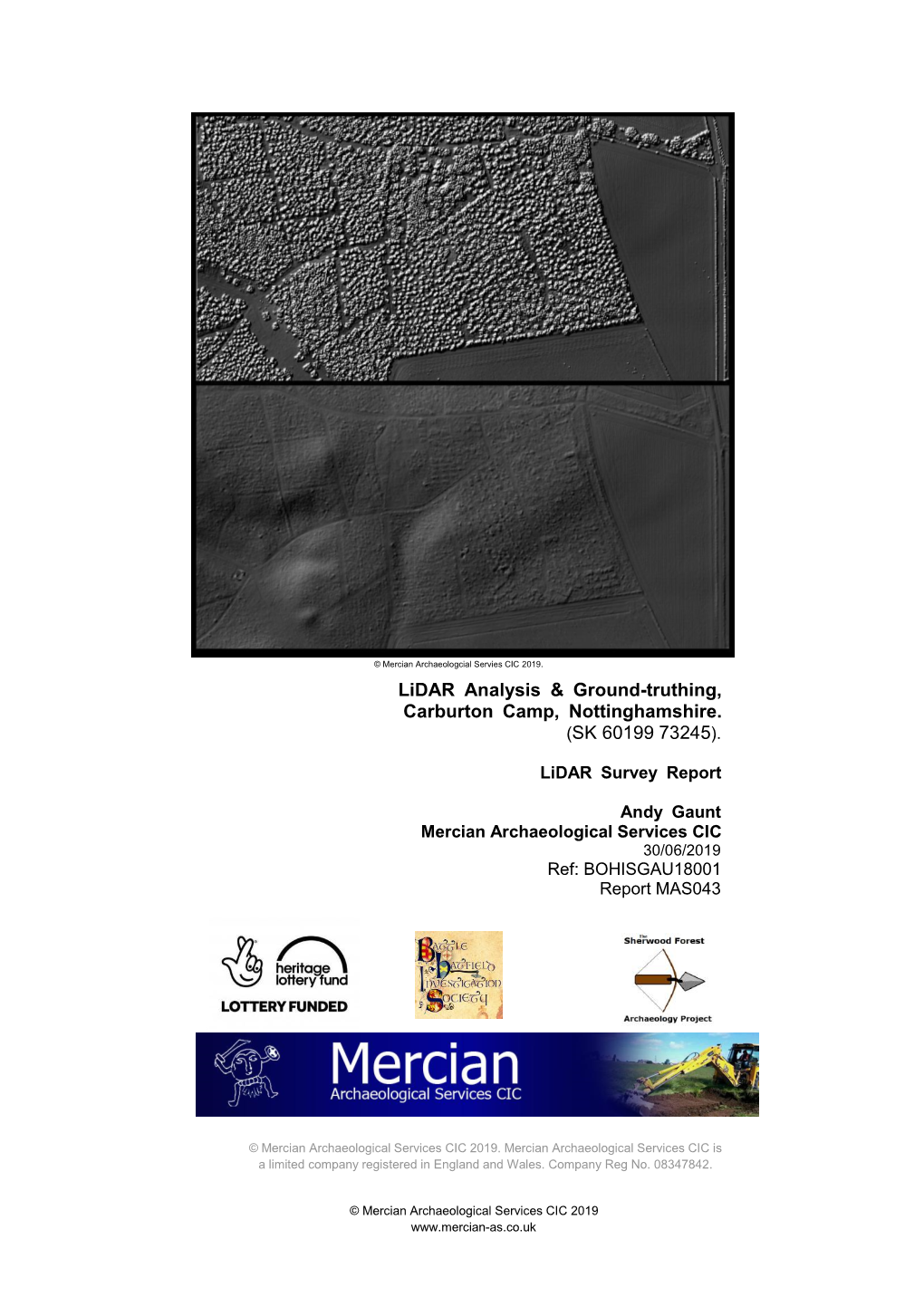 Lidar Analysis & Ground-Truthing, Carburton Camp, Nottinghamshire