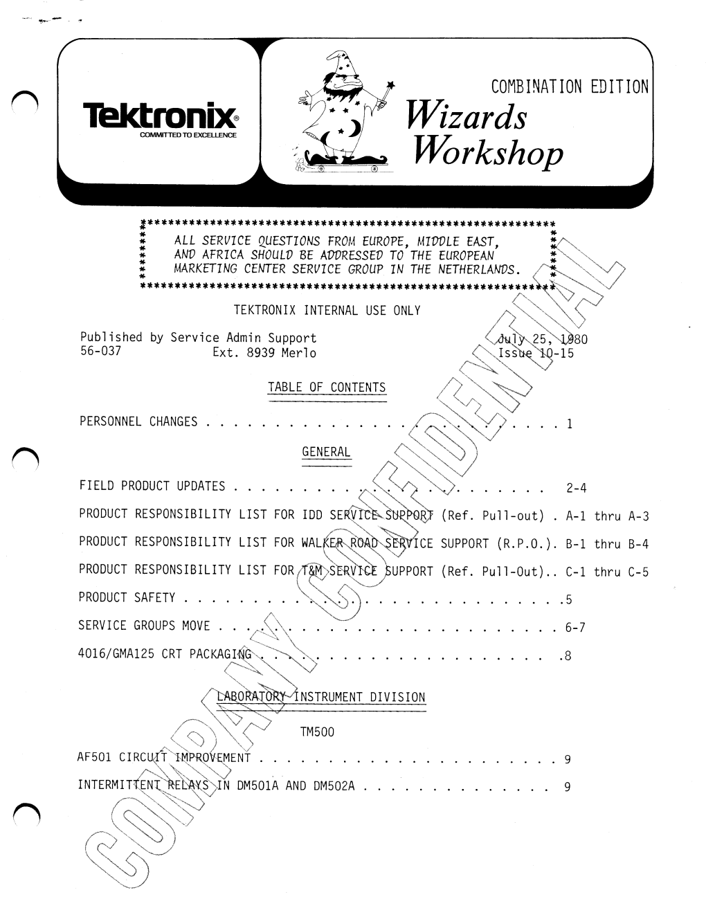 COMBINATION EDITION C Tektronix COMMITTED to EXCELLENCE