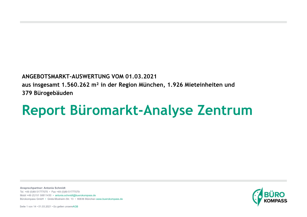 Report Büromarkt-Analyse Zentrum