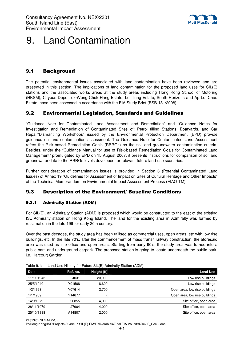 9. Land Contamination