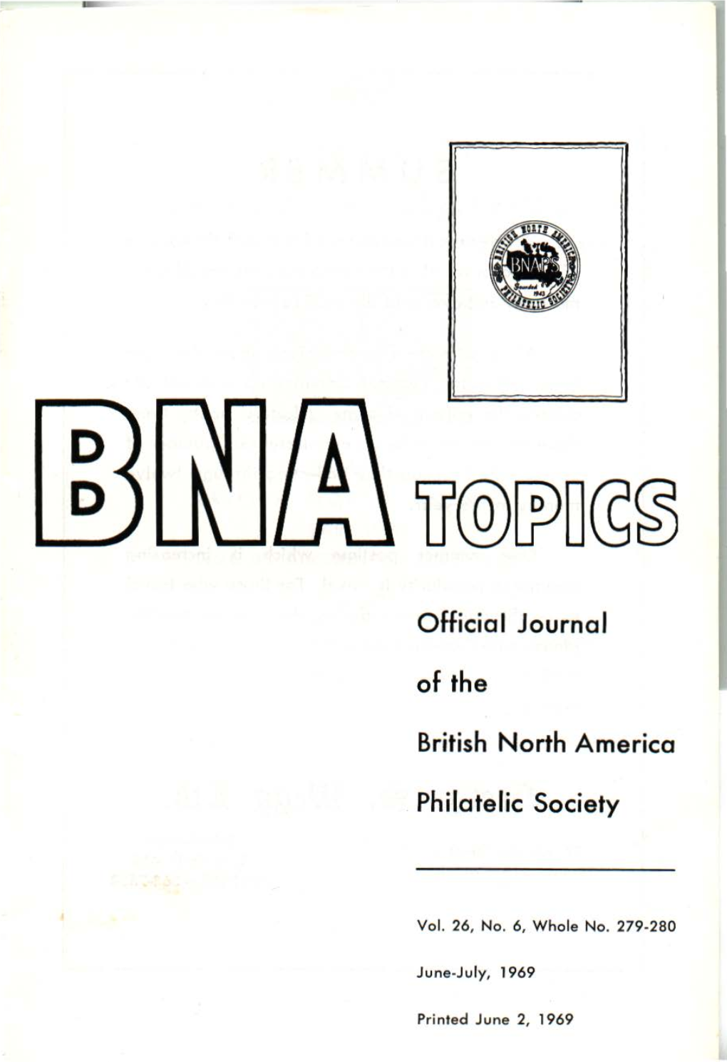 Official Journal of the British North America Philatelic Society