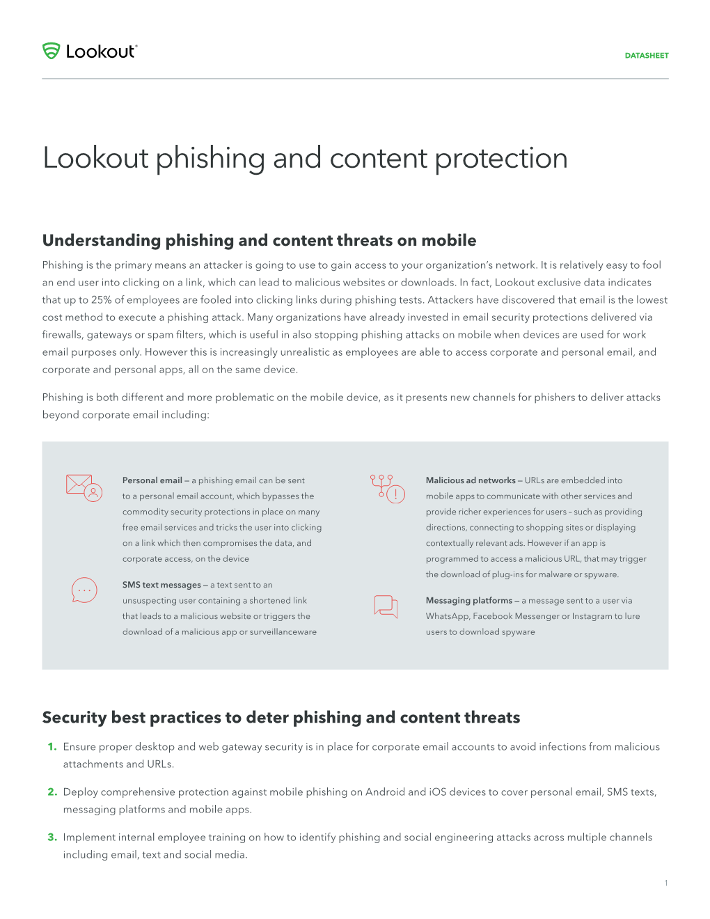 Lookout Phishing and Content Protection