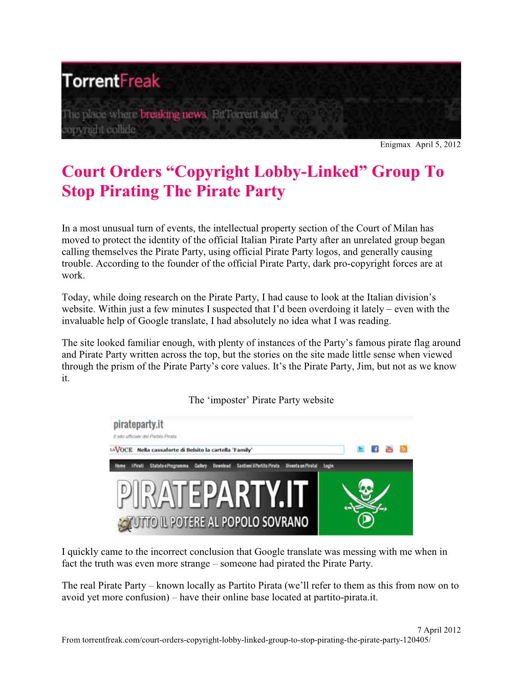 Court Orders "Copyright Lobby-Linked" Group to Stop Pirating The