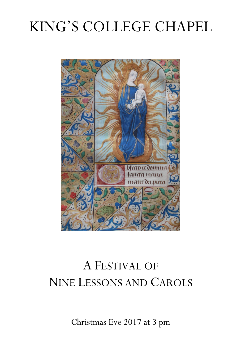 Afestival of Nine Lessons and Carols