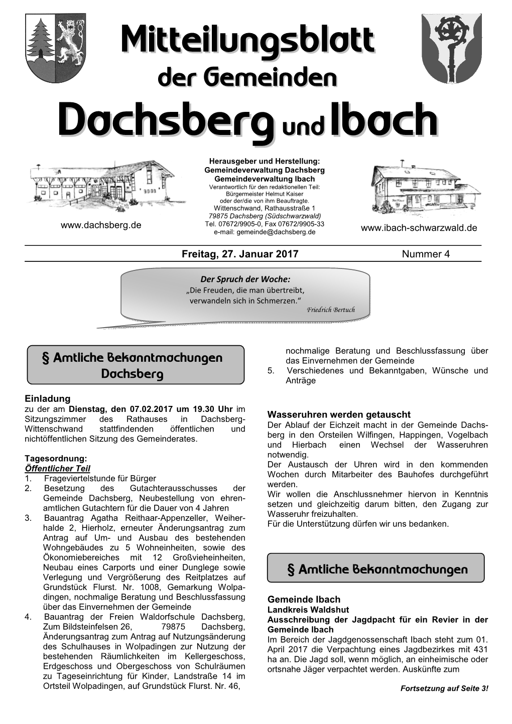 Dachsberg Undibach