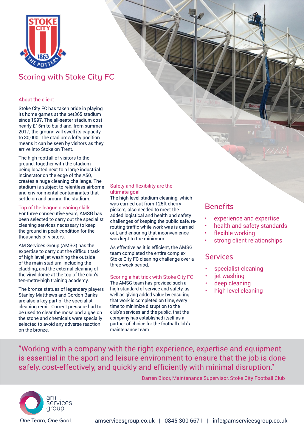 Benefits Services Scoring with Stoke City FC