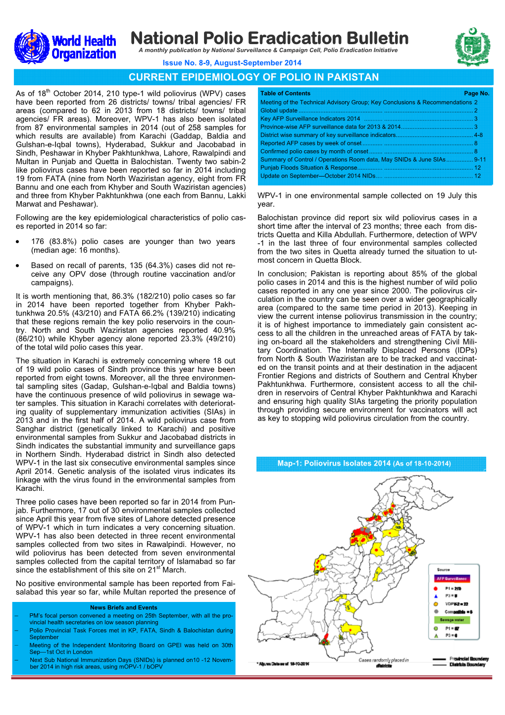 Monthly Polio Bulletin August-September 2014