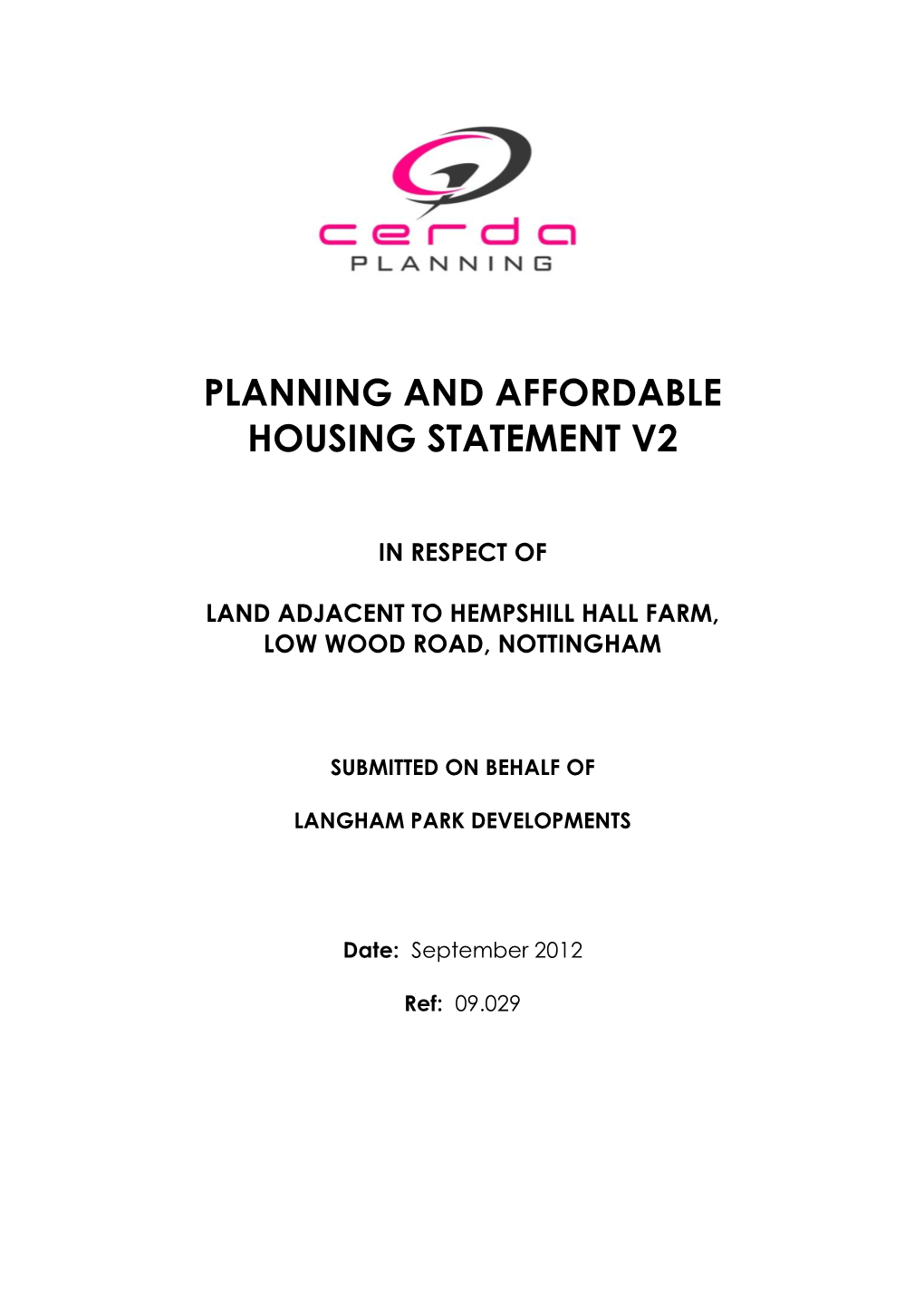 Planning and Affordable Housing Statement V2