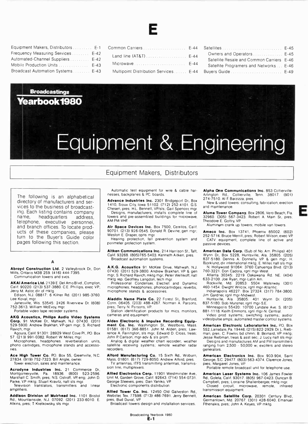 Equipment & Engineering