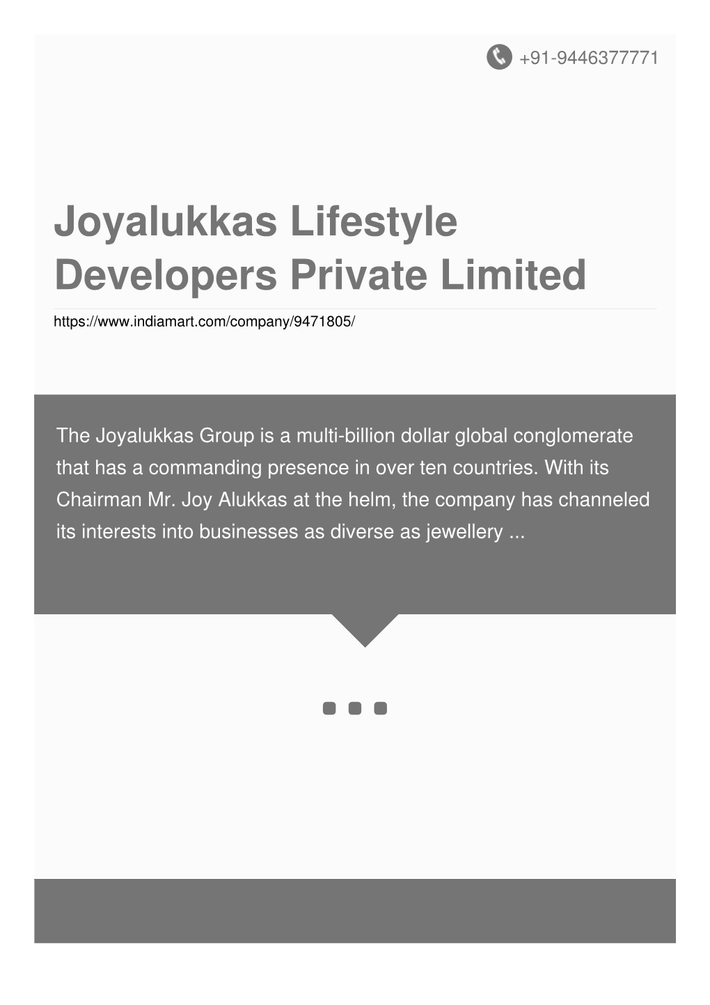 Joyalukkas Lifestyle Developers Private Limited