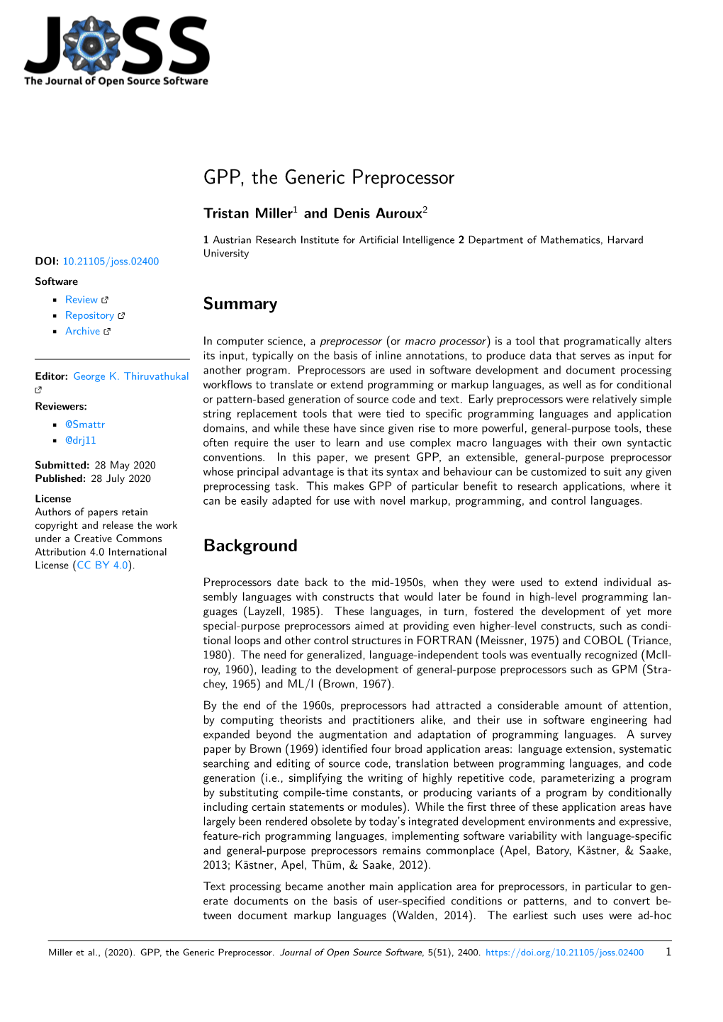 GPP, the Generic Preprocessor