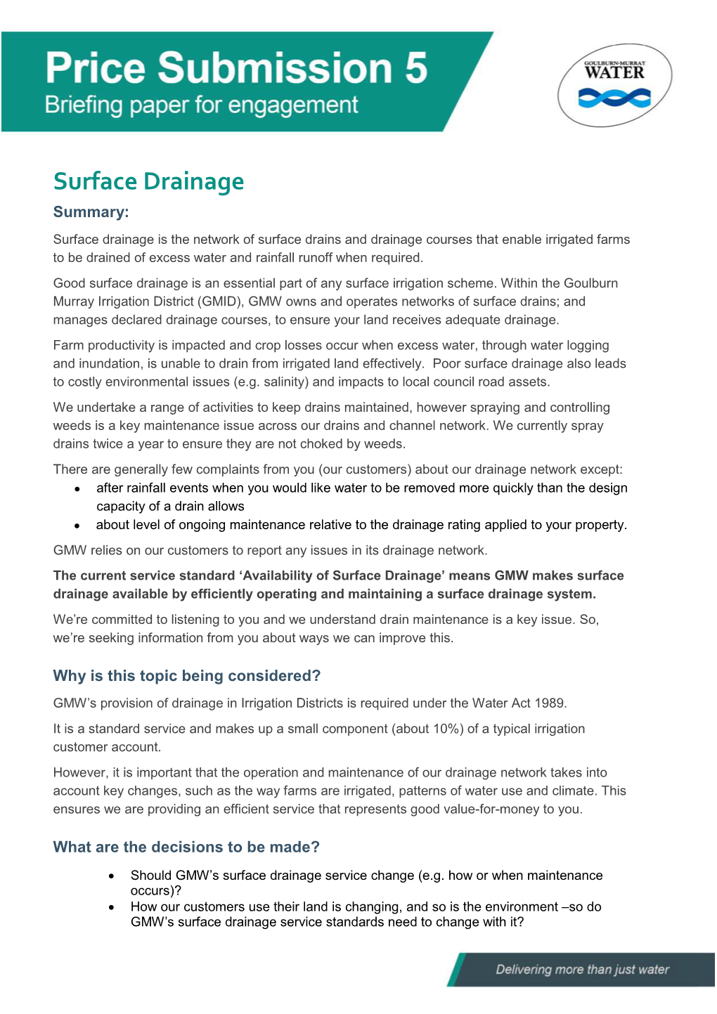 Surface Drainage