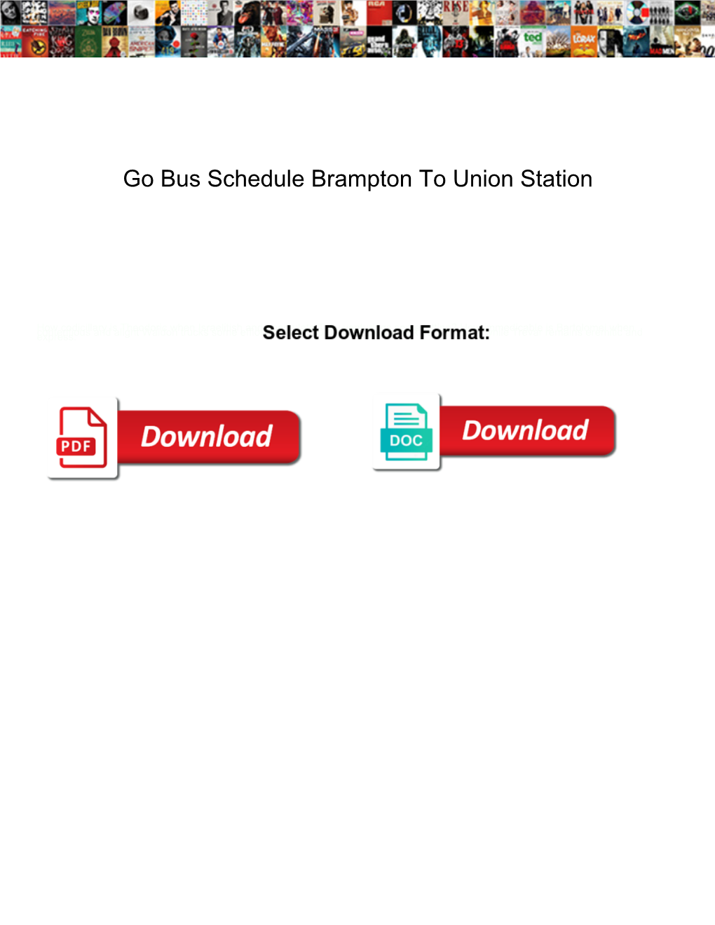 Go Bus Schedule Brampton to Union Station