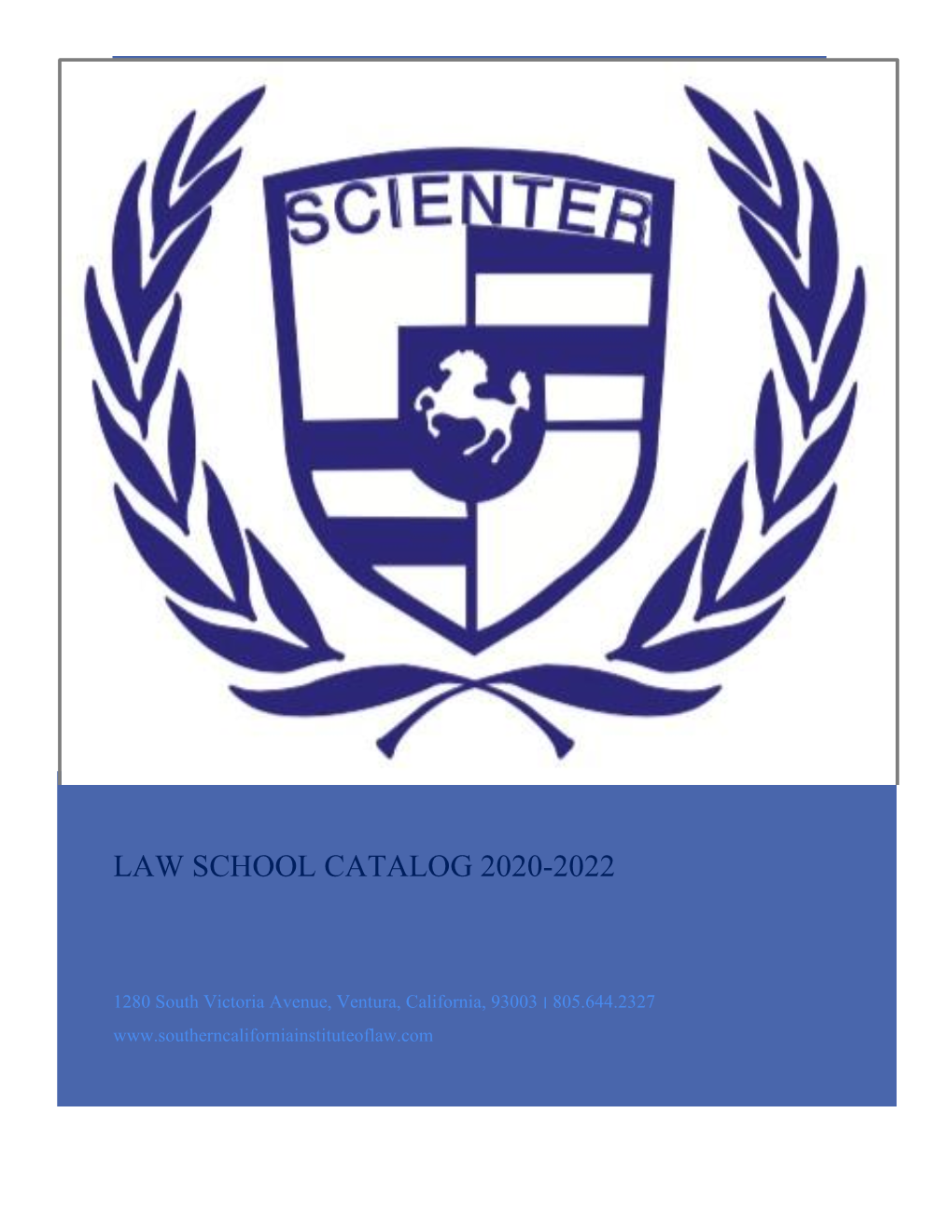 Law School Catalog 2020 – 2022