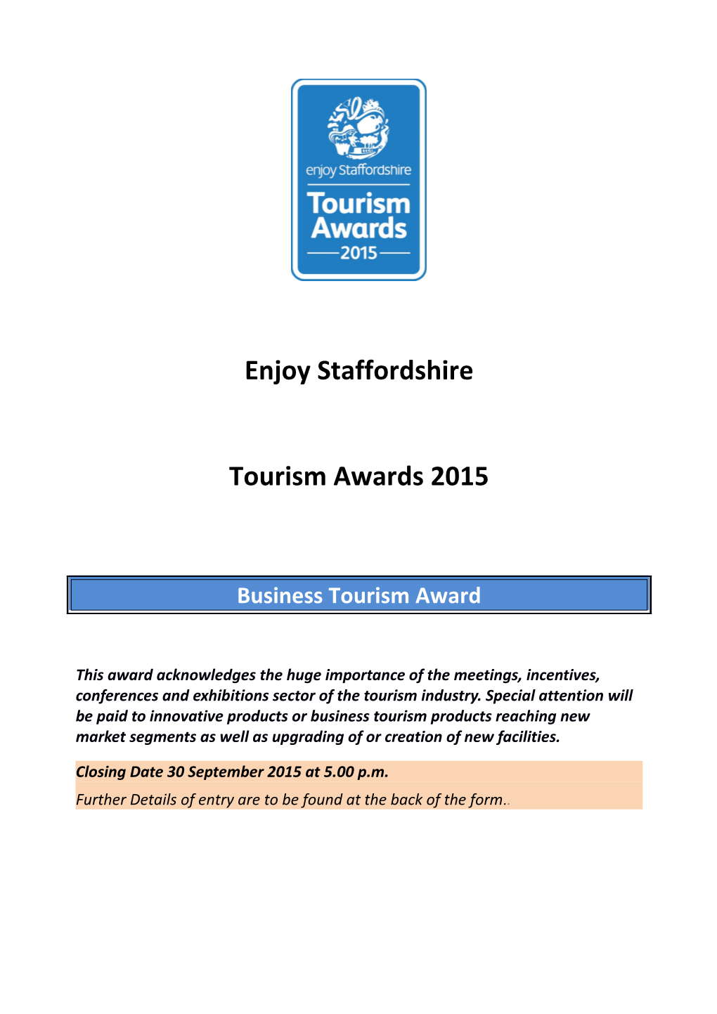 Business Tourism Award of the Year