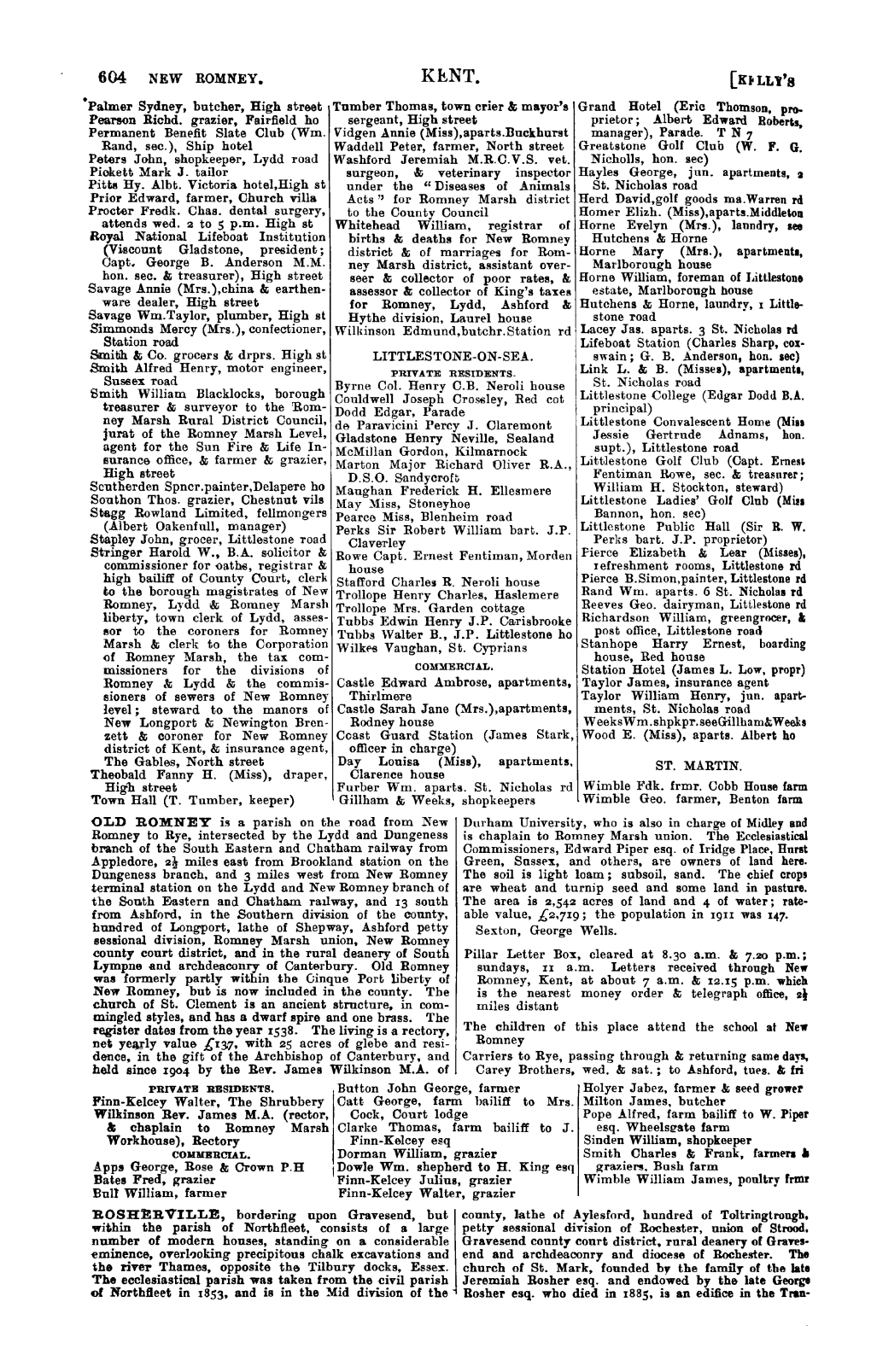 (Kjoll1'8 •Palmar Sydney, Butcher, High Street Tumber Thomas, Town Crier & Mayor's Grand Hotel (Eric Thomson, Pro­ Pearson Richd