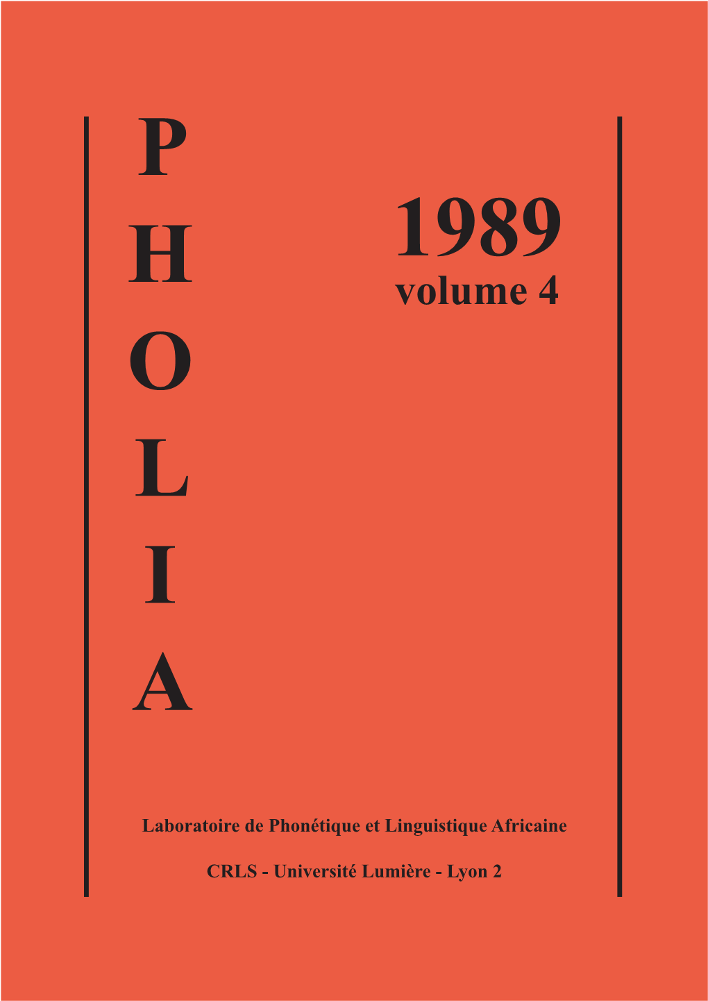 Volume 4 O L I A