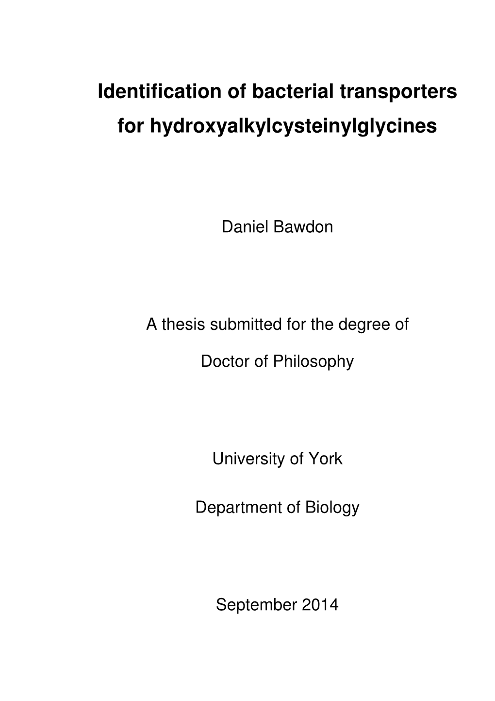 Daniel Bawdon Department of Biology Septerber 2014.Pdf