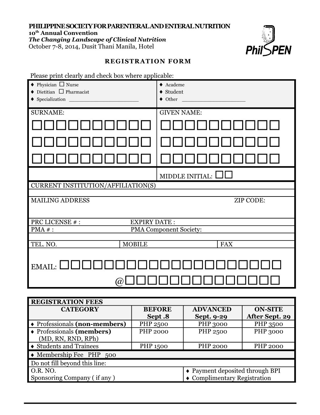 Philippine Society for Parenteral and Enteral Nutrition