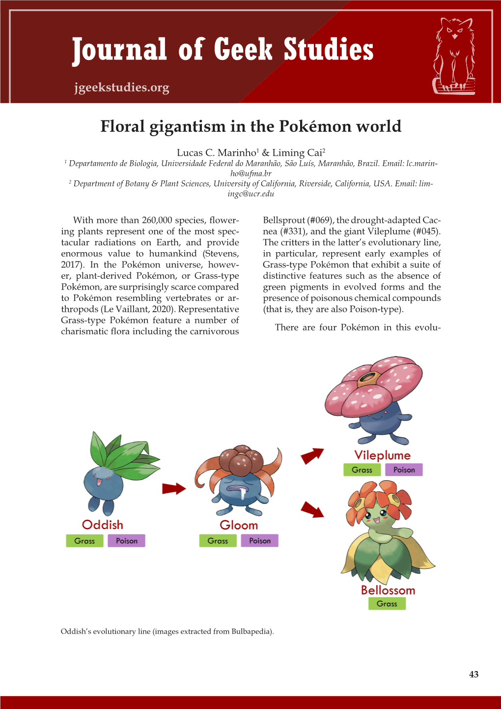 Floral Gigantism in the Pokémon World